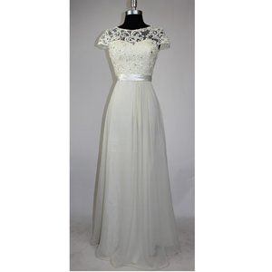 Women's Formal top Lace Embroidery Mother of bride beaded Long Evening dress